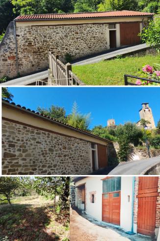 Propriété aveyron 460m² : Maison de ville et Grange en pierre et terrain 350m² - Aubin (12110)