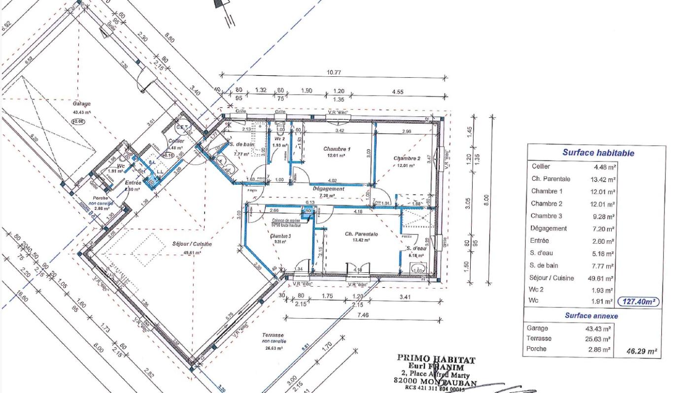 Montauban - Secteur Golf/Hippodrome – Villa contemporaine (2019) –127m² garage 43m² - Photo 15 - Montauban